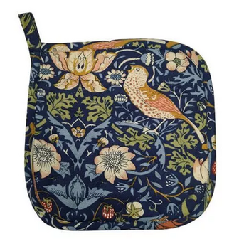 Untersetzer William Morris Strawberry Thief Navy Blau
