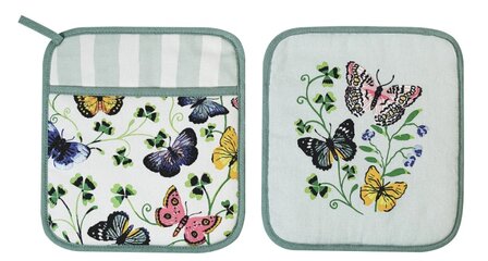 Ulster Weavers Untersetzer mit Einstecktasche Butterfly Grove in blau