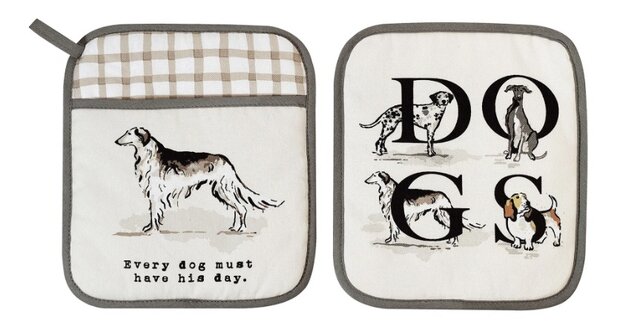 Ulster Weavers Untersetzer mit Einstecktasche Country Dogs in braun