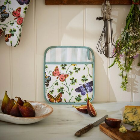 Ulster Weavers Untersetzer mit Einstecktasche Butterfly Grove in blau